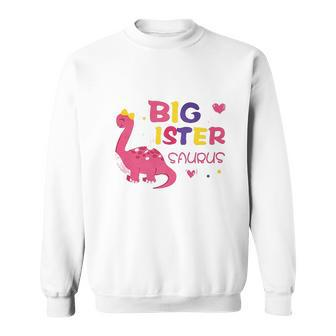 Dinosaur Big Sister Announcement V3 Men Women Sweatshirt Graphic Print Unisex - Thegiftio UK