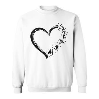 Disability Support Heart Helping Hands Disability Pride Sweatshirt - Seseable