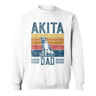 Dog Dad - Vintage Akita Dad Sweatshirt - Seseable