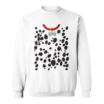 Dog Dalmatian Costume Dalmations Spots Puppy Print Halloween V2 Sweatshirt - Thegiftio UK