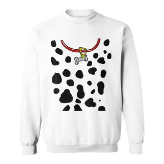 Dog Dalmatian Costume Halloween Funny For Men Women Men Women Sweatshirt Graphic Print Unisex - Thegiftio UK