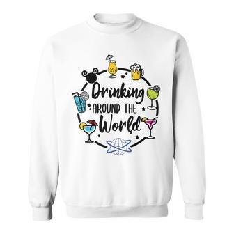 Drinking Around The World Vacation Drinking Showcase Lover Men Women Sweatshirt Graphic Print Unisex - Thegiftio UK