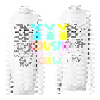 Easter Cousin Crew Bunny Rabbit Cute Matching Easter Day Sweatshirt | Mazezy