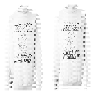 This Is My Echthaar Kostüm Ich Bin Wirklich Ein Elefant Sweatshirt - Seseable
