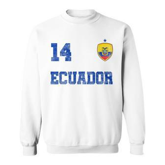 Ecuador Soccer Jersey Number Fourn Ecuadorian Flag Men Women Sweatshirt Graphic Print Unisex - Thegiftio UK