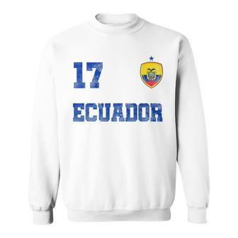 Ecuador Soccer Jersey Number Sevenn Ecuadorian Flag Fan Men Women Sweatshirt Graphic Print Unisex - Thegiftio UK