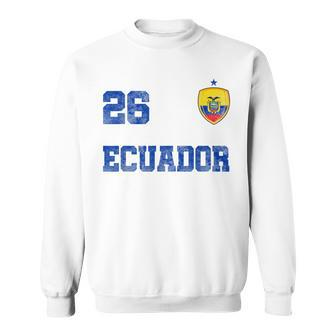 Ecuador Soccer Jersey Number Twenty-Six Ecuadorian Flag Fan Men Women Sweatshirt Graphic Print Unisex - Thegiftio UK