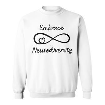 Embrace Neurodiversity Autism Awareness Teacher Mom Sweatshirt | Mazezy