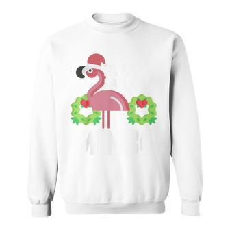 Fa La La Mingo Santa Christmas Flamingo Gift Men Women Sweatshirt Graphic Print Unisex - Thegiftio UK