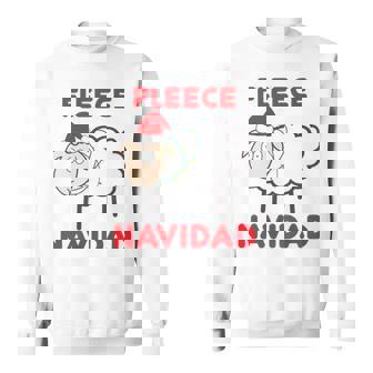 Fleece Navidad Christmas Funny Sheep Holiday Sweatshirt | Mazezy