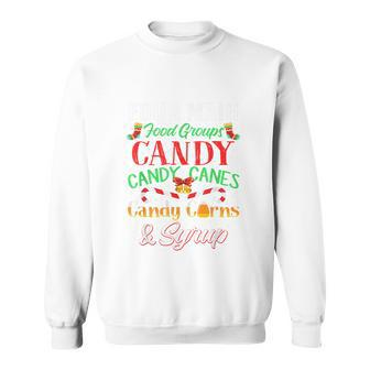 Four Main Food Groups Elf Buddy Christmas Pajama Shirt Xmas Sweatshirt - Monsterry CA