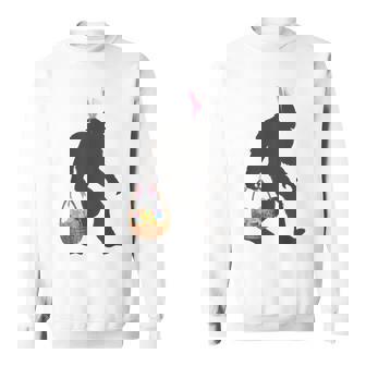 Funny Bigfoot Easter Design With Easter Basket And Bigfoot Sweatshirt | Mazezy