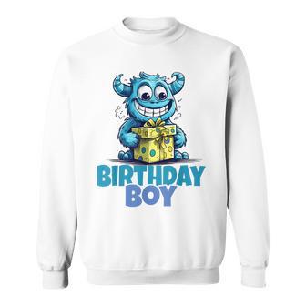 Funny Birthday Boy Monster Party Sweatshirt - Seseable