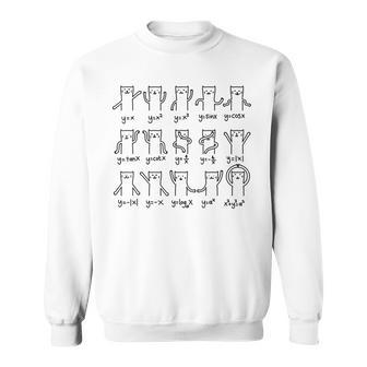 Funny Cat And Math Cat And Algebra Lover Cat Sweatshirt | Mazezy