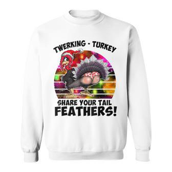 Funny Christmas Thanksgiving Twerking Turkey Humor Men Women Sweatshirt Graphic Print Unisex - Seseable