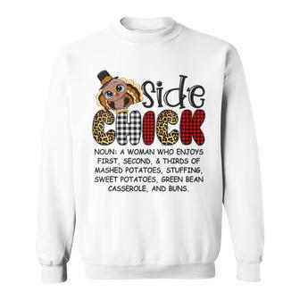 Funny Side Chick Fall Thanksgiving Definition Turkey Leopard Men Women Sweatshirt Graphic Print Unisex - Thegiftio UK