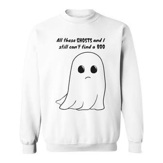 Ghost Dad Joke Halloween Single Dad Sweatshirt | Mazezy