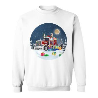 Gift For Trucker - Porcelain Ornament - Circle Sweatshirt - Seseable