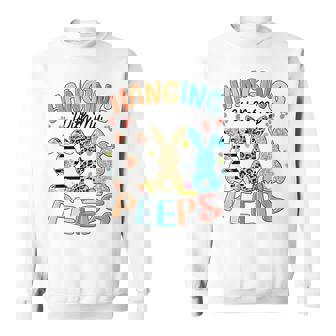 Hanging With My Peeps Rabbit Lover Easter Day Leopard Sweatshirt | Mazezy