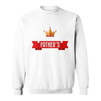 Happy Fathers Day Crown Mustache Sweatshirt - Monsterry