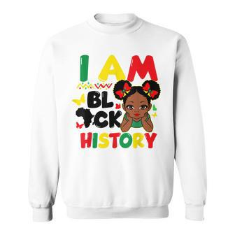 I Am Black History Month African Pride Queen Girls Sweatshirt - Seseable