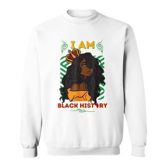 I Am The Strong African Queen Girls Black History Month V6 Sweatshirt - Seseable
