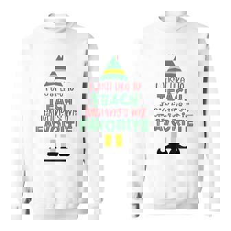 I Just Like To Teach Teachings My Favorite Teacher Christmas V6 Men Women Sweatshirt Graphic Print Unisex - Thegiftio