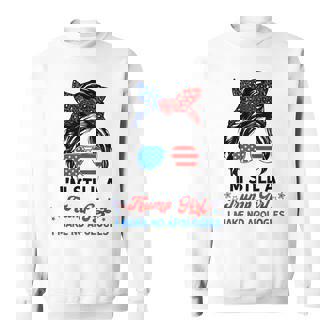 Im Still A Trump Girl I Make No Apologies Messy Bun Leopard Sweatshirt - Seseable