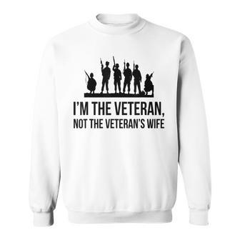 Im The Veteran Not The Veterans Wife Men Women Sweatshirt Graphic Print Unisex - Seseable