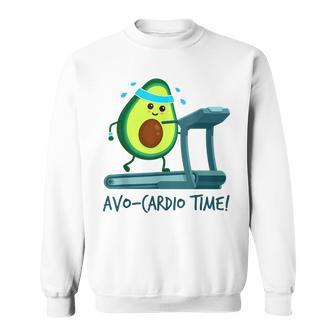 Its Avo-Cardio Time Avocardio Fitness Ernährung Avocado Sweatshirt - Seseable