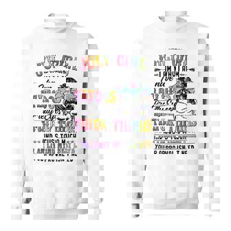 July Girl I Am Who I Am I Have Tatoos Pretty Eyes Thick Thighs And Cuss Too Much I Am Living My Best Life Your Approval Isn’T Need Sweatshirt | Seseable CA
