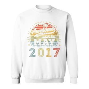 Kids 6 Year Old Awesome Since May 2017 6Th Birthday Sweatshirt - Seseable