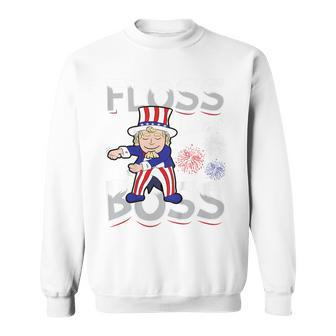 Kids Floss Like A Boss Uncle Sam 4Th Of July Party Gifts Sweatshirt | Mazezy
