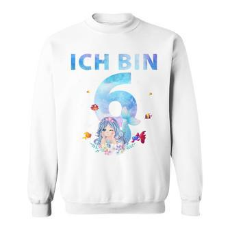 Kinder 6. Geburtstag Meerjungfrau Sweatshirt, Geschenk für 6-jähriges Mädchen - Seseable