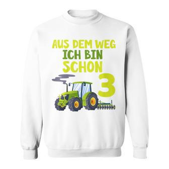 Kinder Ich Bin Schon 3 Traktor Sweatshirt für Jungen, Trecker Motiv - Seseable