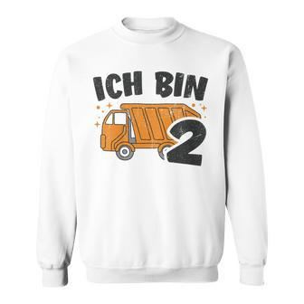 Kinder Müllauto Sweatshirt 2. Geburtstag, Müllabfuhr Design für Jungen - Seseable
