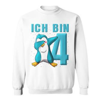 Kinder Pinguin 4 Jahre Jungen Mädchen Pinguin 4 Geburtstag Sweatshirt - Seseable