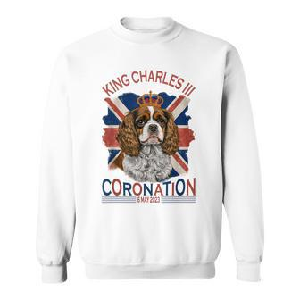 King Charles Iii British Royal Coronation May Spaniel Dog Sweatshirt | Mazezy