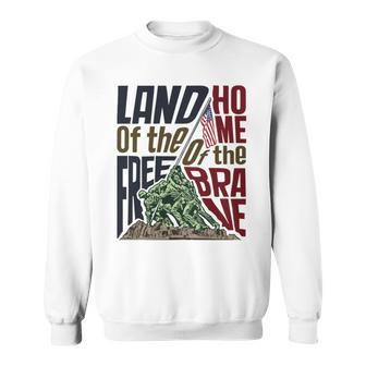 Land Of The Free Iwo Jima Sweatshirt | Mazezy