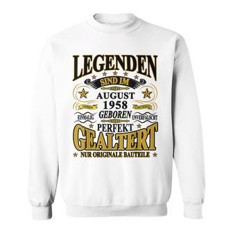 Legenden Sind Im August 1958 Geboren 65 Geburtstag Lustig Sweatshirt - Seseable