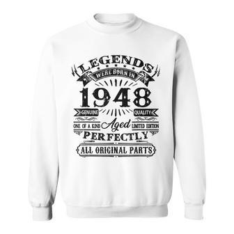Legends Were Born In 1948 75 Year Old Gifts 75Th Birthday V2 Sweatshirt | Mazezy