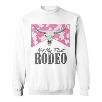 Leopard Bull Skull Western Life Country Not My First Rodeo Sweatshirt - Seseable