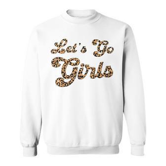Lets Go Girls Leopard Man I Feel Like A Bride Bachelorette Sweatshirt - Thegiftio UK