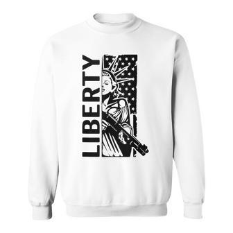 Liberty Lady Statue Shotgun Usa Pro Gun 2Nd Amendment Sweatshirt - Seseable