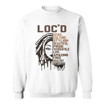 Locd Hair Pride Celebration Black History Month Black Queen Sweatshirt - Seseable