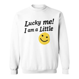 Lucky Me Im A Little Pledge Rush Alumnae Sorority Sweatshirt | Mazezy