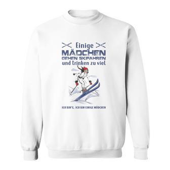 Lustiges Skifahren Sweatshirt für Mädchen, Party & Pistenspaß Motiv - Seseable