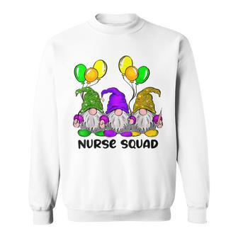 Mardi Gras Gnomes Nurse Squad Love Mardi Gras Gnome Sweatshirt - Seseable