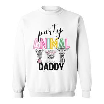 Mens Birthday Zoo Party Animal Daddy Funny Safari Birthday Party Sweatshirt - Seseable