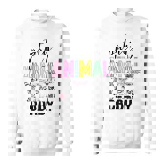 Mens Birthday Zoo Party Animal Daddy Funny Safari Birthday Party Sweatshirt - Seseable